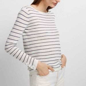 CLUB MONACO | Lana Linen-Blend Sweater (Red/White)